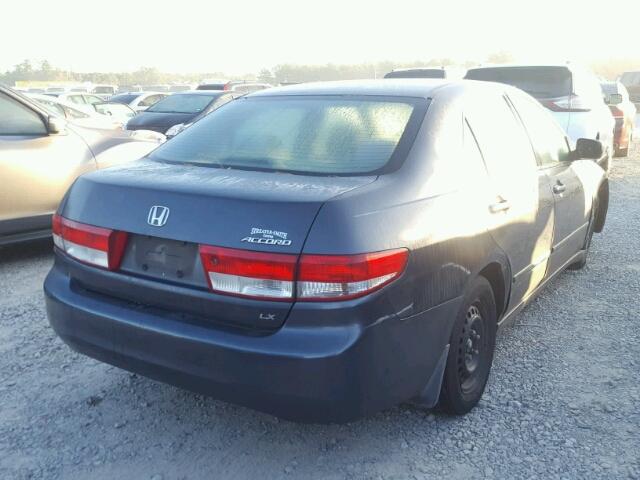 1HGCM56354A149845 - 2004 HONDA ACCORD LX BLUE photo 4