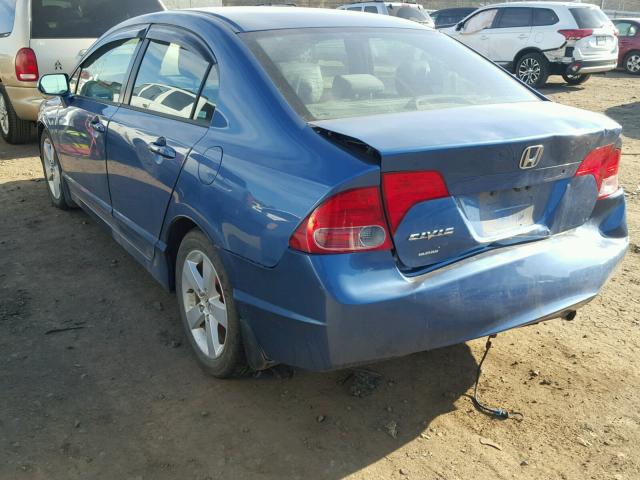 1HGFA16506L151445 - 2006 HONDA CIVIC LX BLUE photo 3