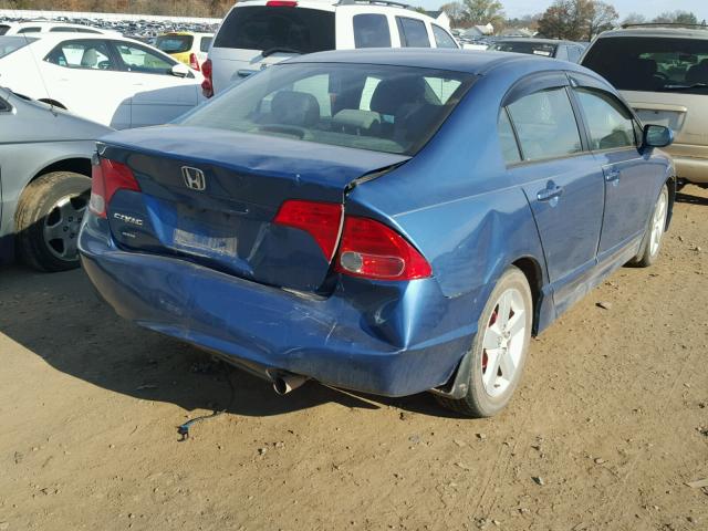 1HGFA16506L151445 - 2006 HONDA CIVIC LX BLUE photo 4