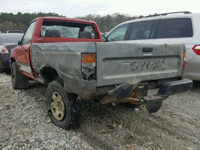 JT4RN01P0M0025975 - 1991 TOYOTA PICKUP 1/2 RED photo 3