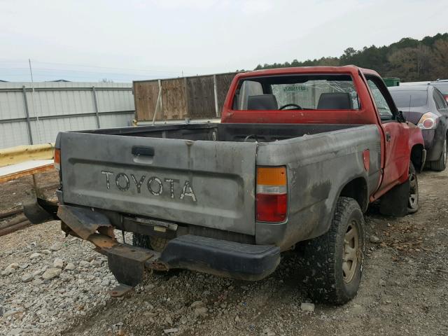 JT4RN01P0M0025975 - 1991 TOYOTA PICKUP 1/2 RED photo 4