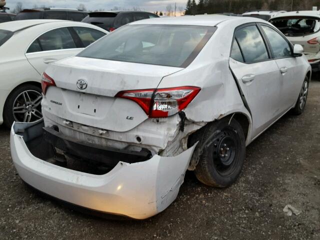 2T1BURHE8FC273283 - 2015 TOYOTA COROLLA L WHITE photo 4