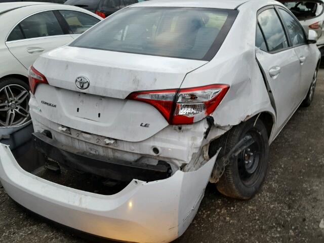 2T1BURHE8FC273283 - 2015 TOYOTA COROLLA L WHITE photo 9