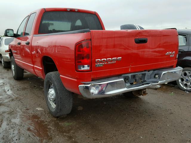 3D7KU28C34G234633 - 2004 DODGE RAM 2500 S RED photo 3