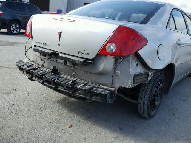 1G2ZF58B574152498 - 2007 PONTIAC G6 VALUE L SILVER photo 9