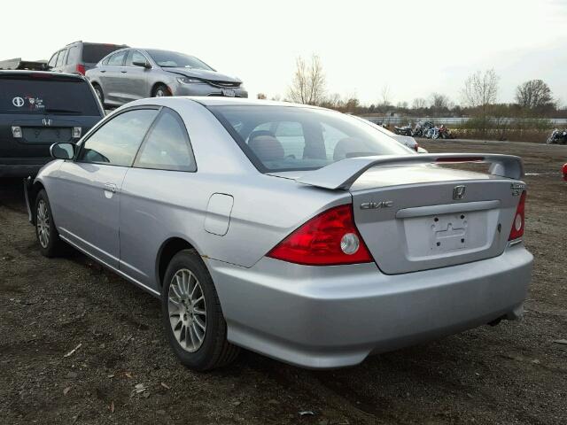 1HGEM22965L069042 - 2005 HONDA CIVIC EX SILVER photo 3