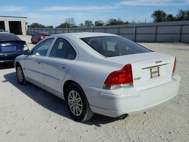 YV1RS612752472738 - 2005 VOLVO S60 WHITE photo 3