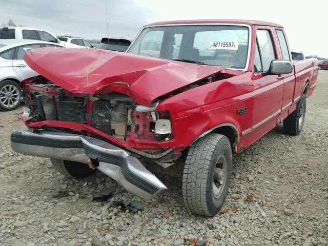 1FTEX14N3SKA92001 - 1995 FORD F150 RED photo 2