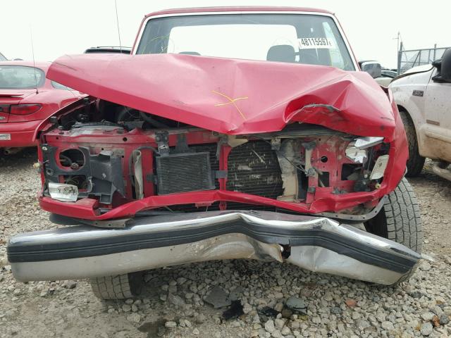 1FTEX14N3SKA92001 - 1995 FORD F150 RED photo 9