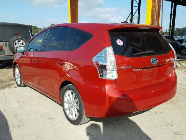 JTDZN3EU5C3049218 - 2012 TOYOTA PRIUS V RED photo 3