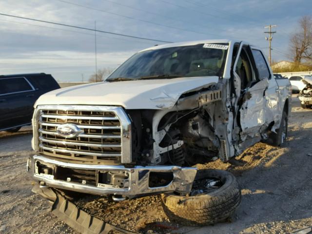 1FTEW1EP2FFB09002 - 2015 FORD F150 SUPER WHITE photo 2