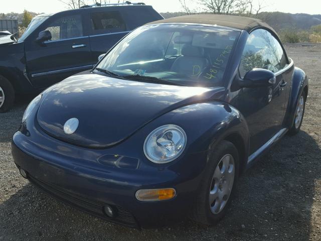 3VWCK21Y53M307170 - 2003 VOLKSWAGEN NEW BEETLE BLUE photo 2