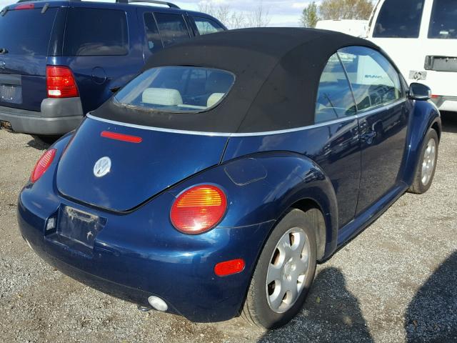 3VWCK21Y53M307170 - 2003 VOLKSWAGEN NEW BEETLE BLUE photo 4