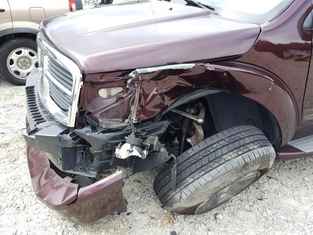 1D8HD58D75F530628 - 2005 DODGE DURANGO LI BURGUNDY photo 9