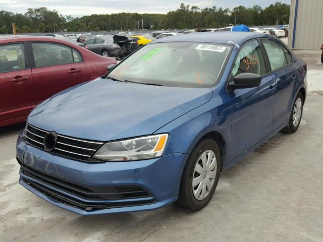 3VW2K7AJ0FM347804 - 2015 VOLKSWAGEN JETTA BASE 蓝色 照片 2