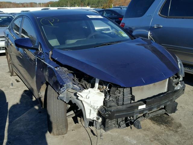 5NPDH4AE7EH464537 - 2014 HYUNDAI ELANTRA SE BLUE photo 1