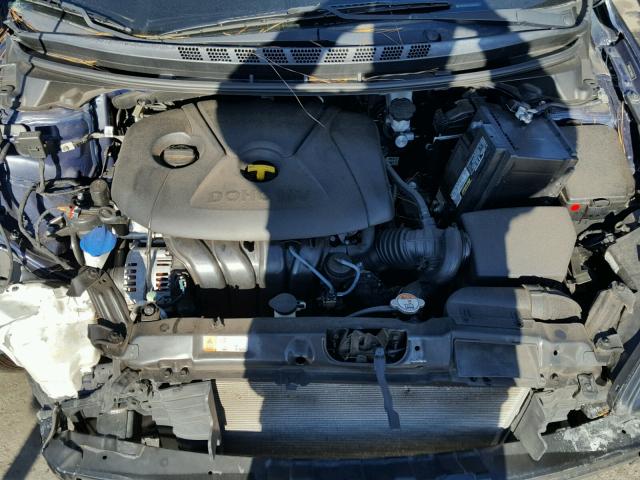 5NPDH4AE7EH464537 - 2014 HYUNDAI ELANTRA SE BLUE photo 7