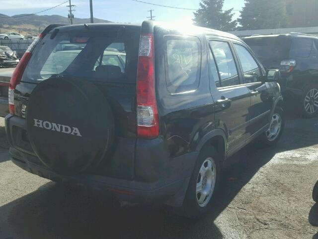 JHLRD78545C006252 - 2005 HONDA CR-V LX BLACK photo 4