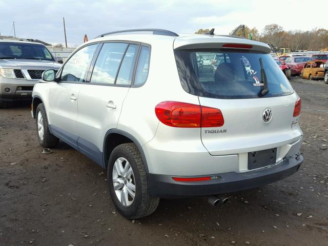 WVGBV7AX1FW609971 - 2015 VOLKSWAGEN TIGUAN S SILVER photo 3