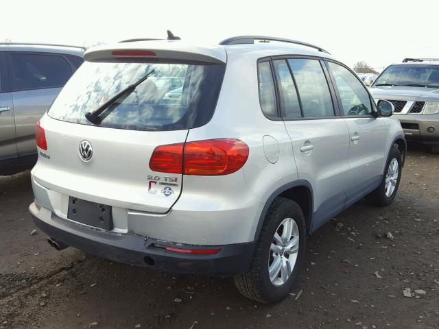 WVGBV7AX1FW609971 - 2015 VOLKSWAGEN TIGUAN S SILVER photo 4