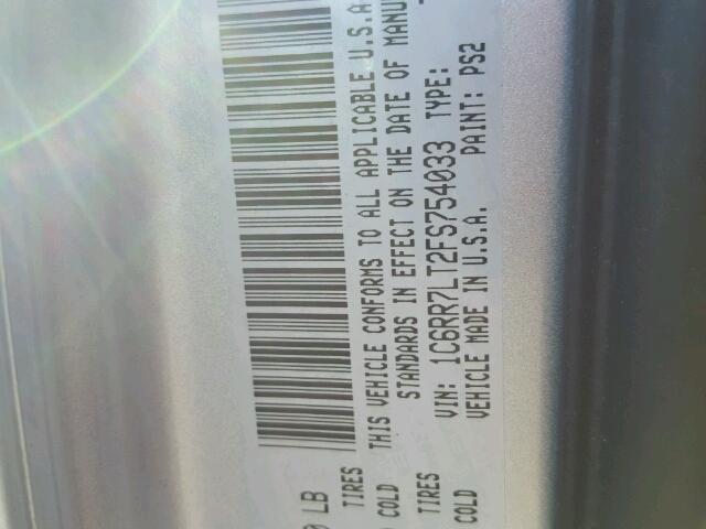 1C6RR7LT2FS754033 - 2015 RAM 1500 SLT Gümüş foto 10