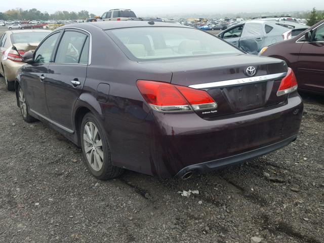 4T1BK3DB7CU472463 - 2012 TOYOTA AVALON BAS Марун фото 3