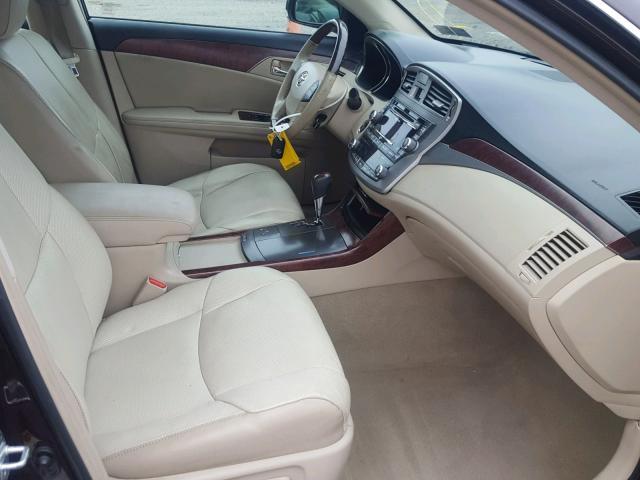 4T1BK3DB7CU472463 - 2012 TOYOTA AVALON BAS Марун фото 5