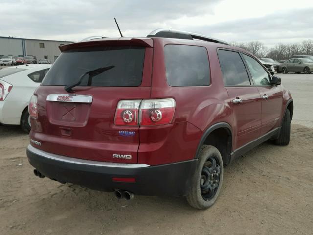 1GKEV13757J148532 - 2007 GMC ACADIA SLE BURGUNDY photo 4