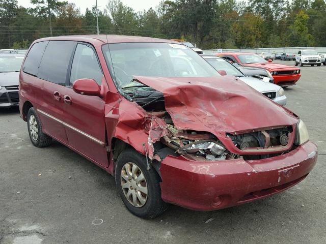 KNDUP131346545457 - 2004 KIA SEDONA EX RED photo 1