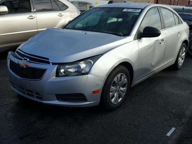 1G1PC5SH3C7220985 - 2012 CHEVROLET CRUZE LS SILVER photo 2