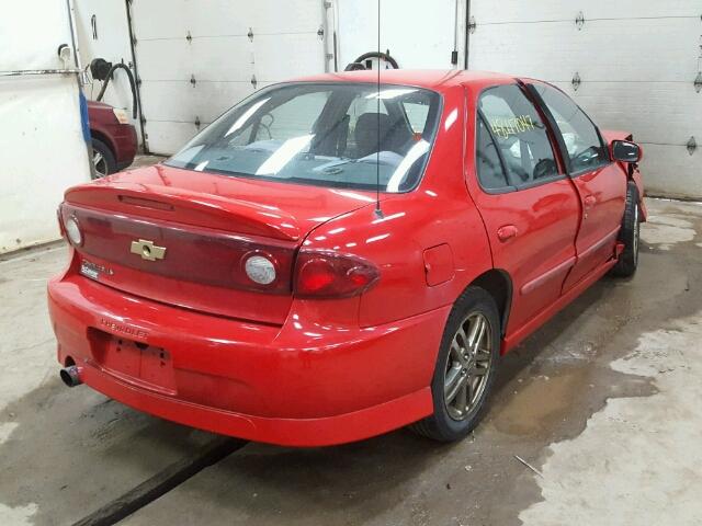 1G1JH54F547132251 - 2004 CHEVROLET CAVALIER L RED photo 4