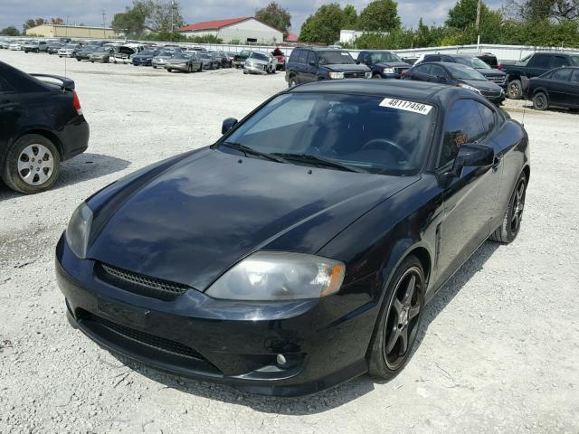 KMHHM65D56U204165 - 2006 HYUNDAI TIBURON GS BLACK photo 2