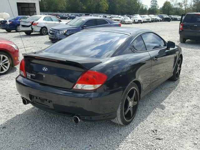 KMHHM65D56U204165 - 2006 HYUNDAI TIBURON GS BLACK photo 4