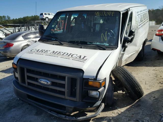 1FTNE1EW6ADA01934 - 2010 FORD ECONOLINE WHITE photo 2