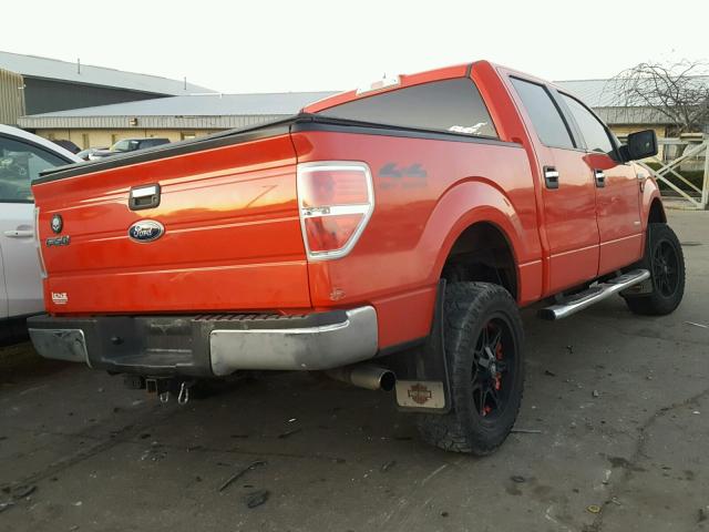 1FTFW1ETXCFA05483 - 2012 FORD F150 SUPER RED photo 4