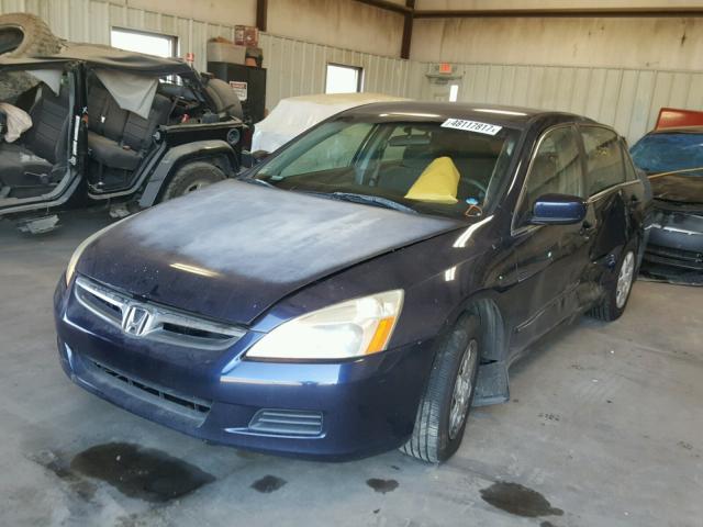 1HGCM56456A027899 - 2006 HONDA ACCORD LX BLUE photo 2