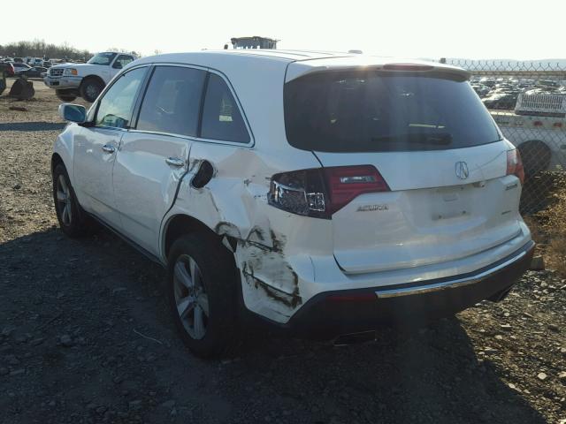 2HNYD2H22BH512733 - 2011 ACURA MDX WHITE photo 3