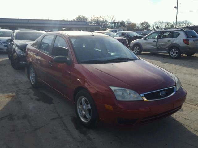 1FAFP34N75W129635 - 2005 FORD FOCUS ZX4 RED photo 1