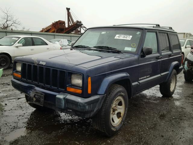 1J4FF48S5YL144279 - 2000 JEEP CHEROKEE S BLUE photo 2