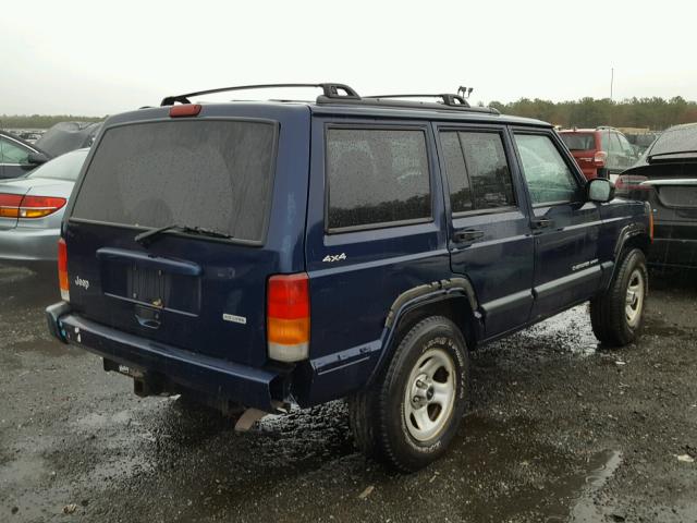 1J4FF48S5YL144279 - 2000 JEEP CHEROKEE S BLUE photo 4