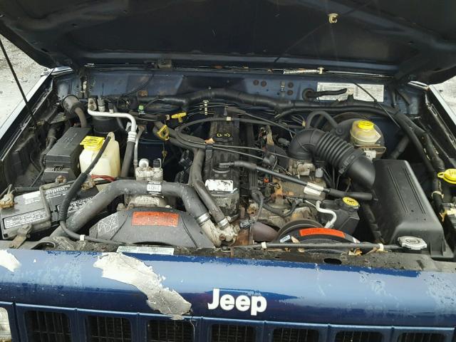 1J4FF48S5YL144279 - 2000 JEEP CHEROKEE S BLUE photo 7