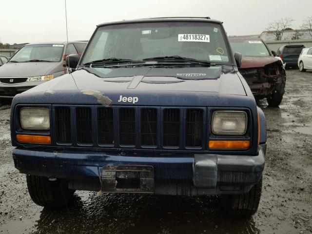 1J4FF48S5YL144279 - 2000 JEEP CHEROKEE S BLUE photo 9