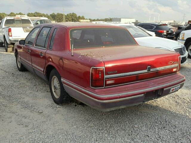 1LNLM82W5RY705002 - 1994 LINCOLN TOWN CAR S MAROON photo 3