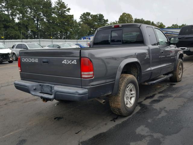 1B7GG32N82S614788 - 2002 DODGE DAKOTA SPO GRAY photo 4