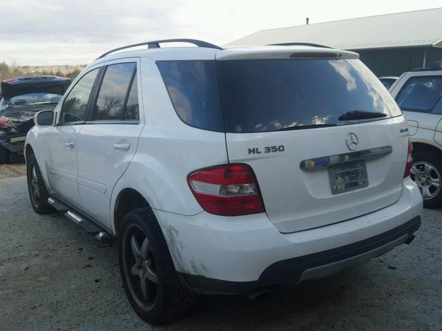 4JGBB86E77A234754 - 2007 MERCEDES-BENZ ML 350 WHITE photo 3