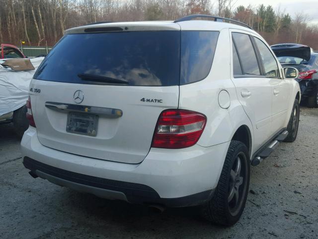 4JGBB86E77A234754 - 2007 MERCEDES-BENZ ML 350 WHITE photo 4