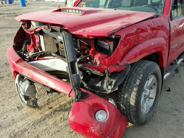 5TELU42N37Z422467 - 2007 TOYOTA TACOMA DOU RED photo 9