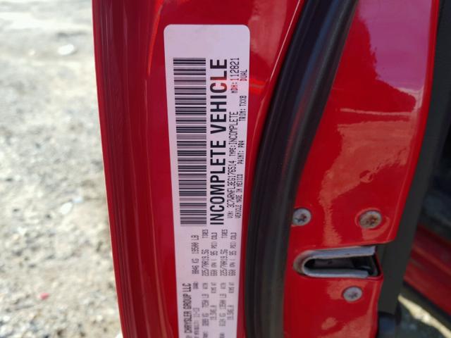 3C7WRNFL3EG176514 - 2014 RAM 5500 RED photo 10