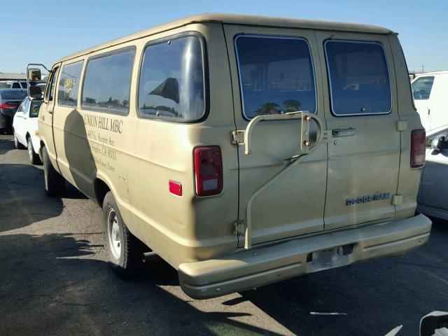 2B5WB31W4JK158827 - 1988 DODGE RAM WAGON TAN photo 3