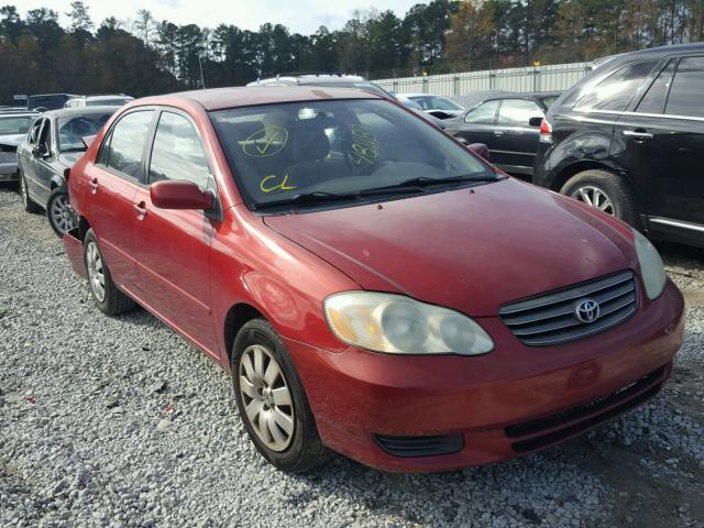 JTDBR32E430036108 - 2003 TOYOTA COROLLA CE BURGUNDY photo 1